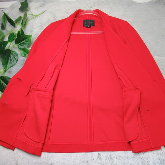 SANCTUARY The Boss Lady Bette Blazer Red Double Breasted Jacket Small Oversized - Picture 8 of 15